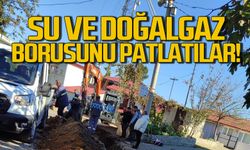 Belediye ekipleri doğalgaz ve su borularını patlattı!