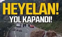 Alaplı Ereğli yolunda heyelan! Yol kapandı!