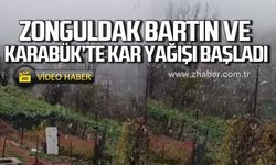 Zonguldak, Bartın, Karabük ve Kastamonu’da kar yağışı başladı!