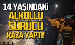 14 yaşındaki alkollü çocuk sürücü kaza yaptı!