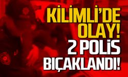 Kilimli'de olay! 2 polis memuru bıçaklandı!