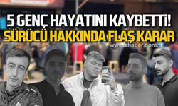 Bartın'da 5 genç kazada hayatını kaybetti! Sürücü hakkında flaş karar!