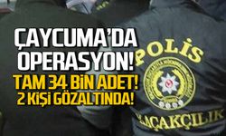 Çaycuma'da operasyon! 2 gözaltı! Neler çıktı neler!