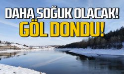 Karabük'te göl dondu! Bu kış çok soğuk olacak!