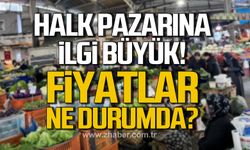 Halk pazarında fiyatlara rağmen ilgi büyük!