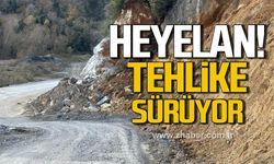 Alaplı'da heyelan! Tehlike sürüyor!