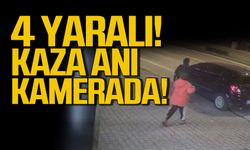 4 kişi yaralandı! Kaza anı kamerada!