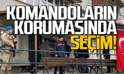 Komandoların korumasında seçim heyecanı!