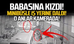 Canlarını zor kurtardılar! Minibüsle atölyeye daldı!