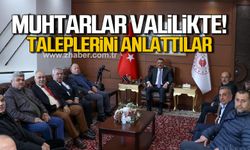 Muhtarlar Valilikte! Talep ve sorunlarını anlattılar!