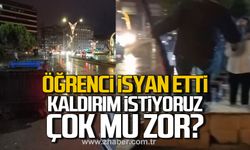 Öğrenci isyan etti! Kaldırım yapmak çok mu zor?