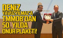 Yavuzyılmaz'a 50. yılda TMMOB'dan onur plaketi