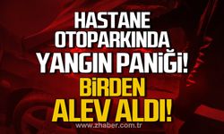 Park halindeki otomobil birden alev aldı!