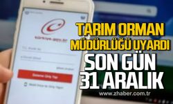 Çiftçi Kayıt Sistemi başvuruları için son gün 31 Aralık!