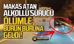 Makas atan alkollü sürücü, ölümle burun buruna geldi!