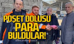 Temizlik işçileri poşet dolusu para buldular!