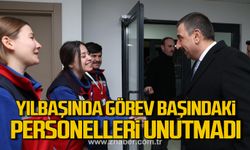 Vali Hacıbektaşoğlu yılbaşında görev başındaki personelleri unutmadı!