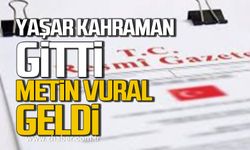 Yaşar Kahraman gitti! Metin Vural geldi!