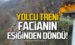 Karabük-Zonguldak demiryolunda yolcu treni facianın eşiğinden döndü