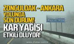 Zonguldak Ankara yolunda son durum! Kar yağışı etkili oluyor!