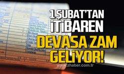 1 Şubat’tan itibaren devasa zam geliyor