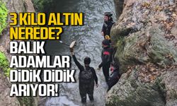 Tam 3 kilo altın kayıp! Balık adamlar didik didik arıyor!