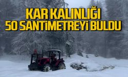 Yükseklerde kar kalınlığı 50 santimi buldu!