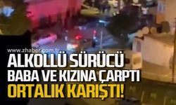 Zonguldak'ta alkollü sürücü baba ve kızına çarptı!