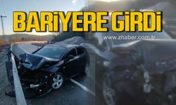 Zonguldak'ta otomobil bariyere girdi!