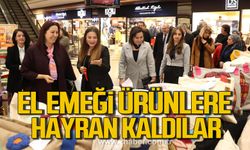 Kursiyerlerin el emeği ürünlerine hayran kaldılar!