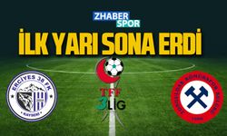 Kayseri Erciyesspor 38 FK - Zonguldakspor maçında ilk yarı sona erdi