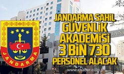 Jandarma ve Sahil Güvenlik Akademisi 3730 sözleşmeli personel alacak!