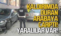 Kaldırımda duran araca çarptı! Yaralılar var!