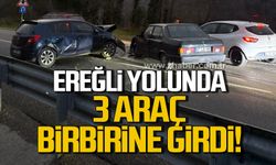 Ereğli yolunda 3 araç birbirine girdi!