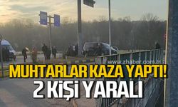 Çaycuma'da Muhtarlar kaza geçirdi! 2 kişi yaralı