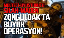 Zonguldak'ta mülteci-uyuşturucu-silah ve kaçak maden operasyonları!