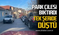 Zonguldak'ta park çilesi vatandaşı bıktırdı! Tek şeride düştü!