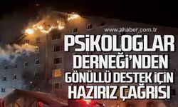 Psikologlar Derneği'nden gönüllü destek için hazırız çağrısı!