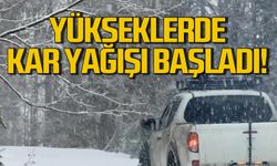 Zonguldak'ın yükseklerinde kar başladı!