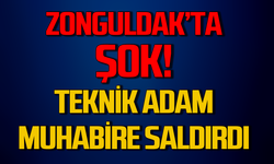 Zonguldak'ta teknik adam muhabire saldırdı!