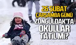 Zonguldak'ta 26 Şubat Çarşamba günü okullar tatil mi?