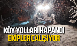 Zonguldak'ta köy yolları kapandı! Ekipler zamanla yarışıyor