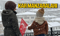 Karın tadını çıkardılar! Tarihi kentte kar manzaraları mest etti