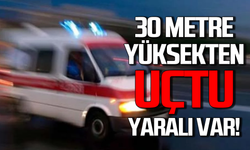 30 metrelik uçurumdan dereye yuvarlandı: Yaralı var!