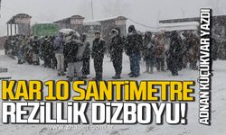 Zonguldak'ta kar 10 cm! Rezillik diz boyu!