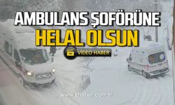 Zonguldak'ta sağlık çalışanları zorlu kış şartlarında görev başında!