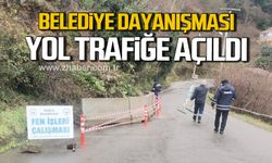 Belediye dayanışması! Yol trafiğe açıldı!