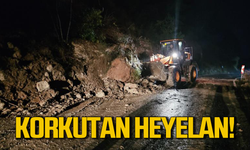 Bartın yolunda korkutan heyelan! Ana yol trafiği kapatıldı