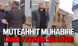 Müteahhit muhabire canlı yayında saldırdı!