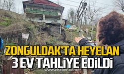 Zonguldak'ta heyelan! 3 ev tahliye edildi!